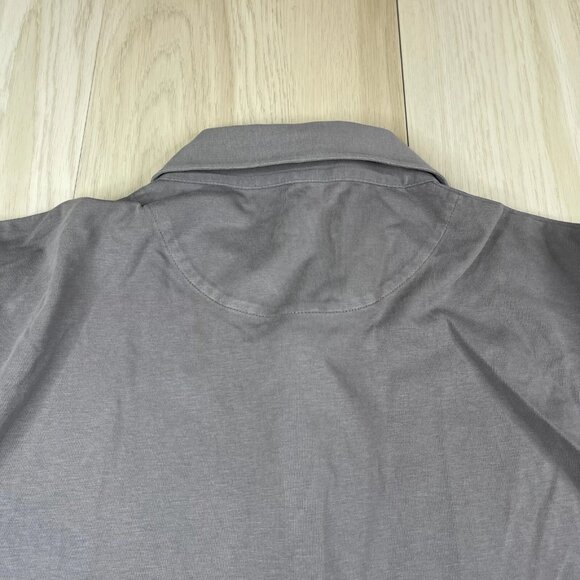 NWT Mr. P. Mens Gray Long Sleeve High Low Hem Button Up Shirt - Picture 4 of 12